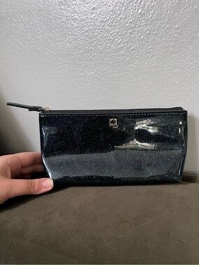 kate spade Black Sparkle Zip Pouch